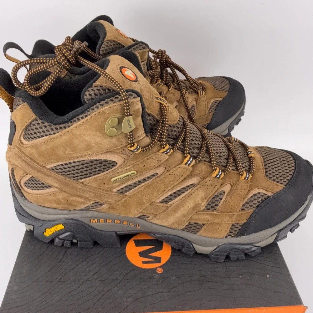 Merrell Moab 2 Mid WP Earth Brown Waterproof Hiking Boots J06051 Mens 9.5 M - Picture 3 of 8